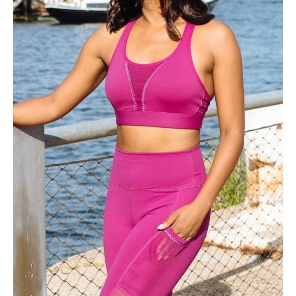 Fabletics Zoe high impact sports bra III size XXS magenta NWT - Picture 9 of 9
